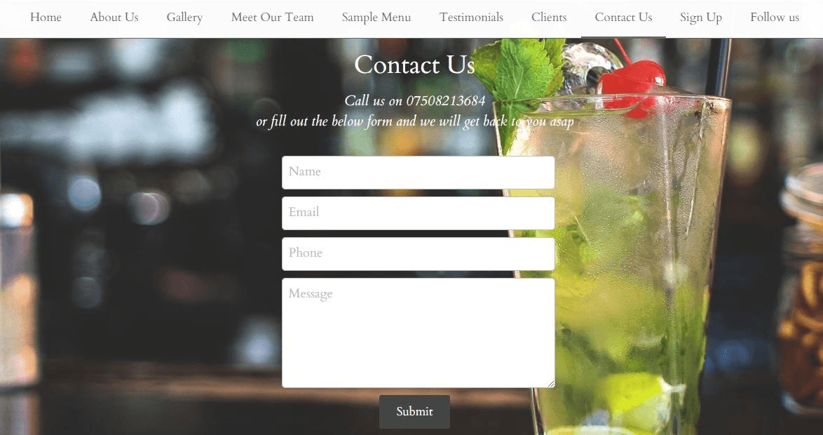 為美食網站添加聯繫方式 為美食網站添加聯繫方式